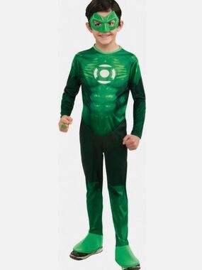 Green Lantern Muscle Jumpsuit with Mask and Ring